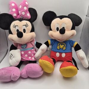 Disney Mickey & Minnie Mouse Talking Plush Toy Set Working